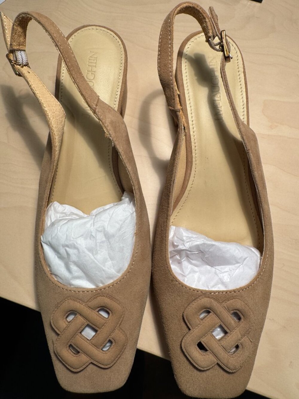 Women's JMclaughis Sofia heels aize 9.5 Camel - Like NEW!